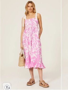 Peter Som Floral Printed Midi Dress Size 6